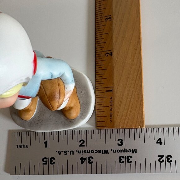 Enesco Football Player Figurine Painted Ceramic Collectible Sports Decor 4in VTG - Picture 6 of 7